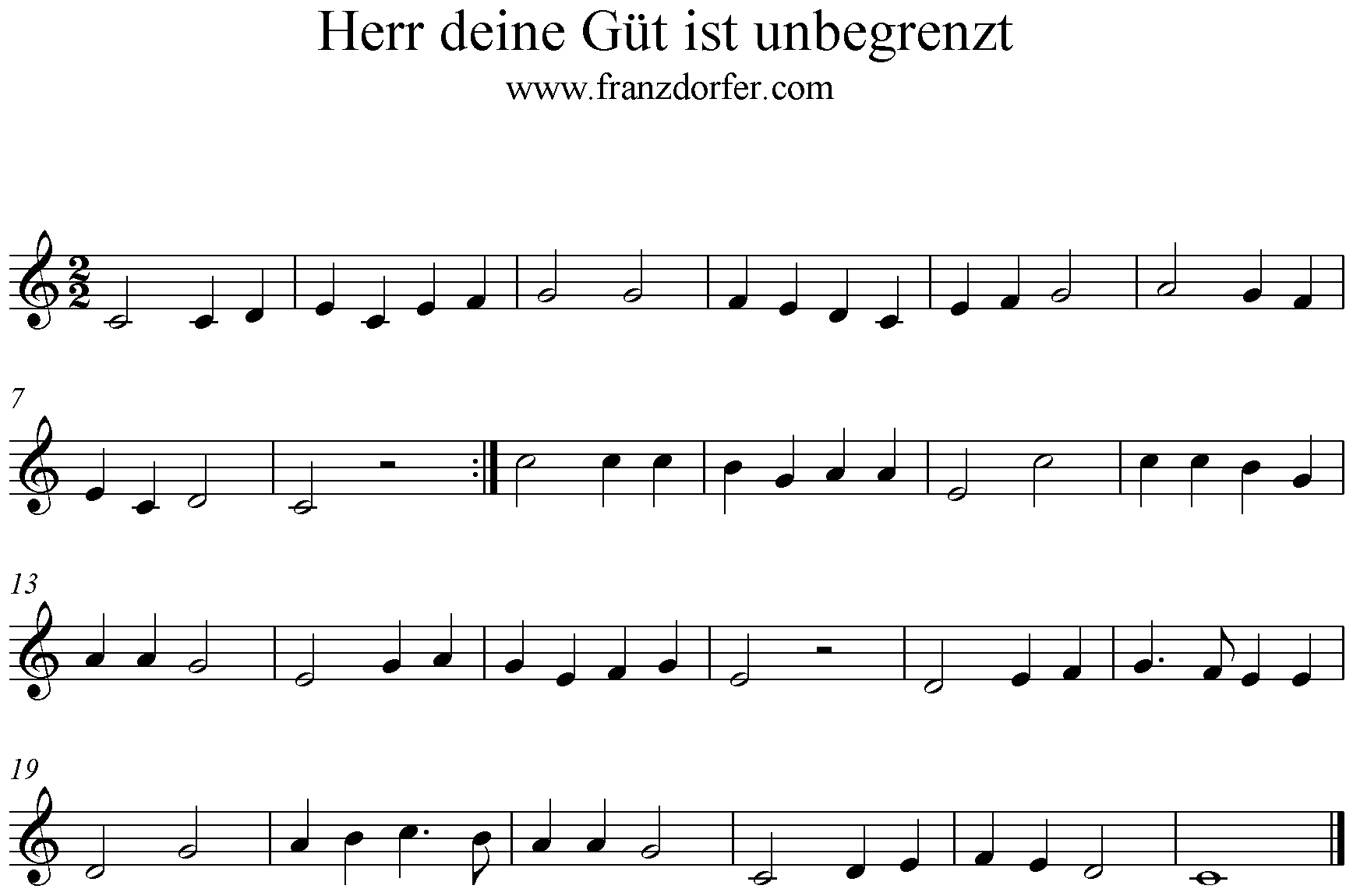 Herr deine Güt ist unbegrenzt